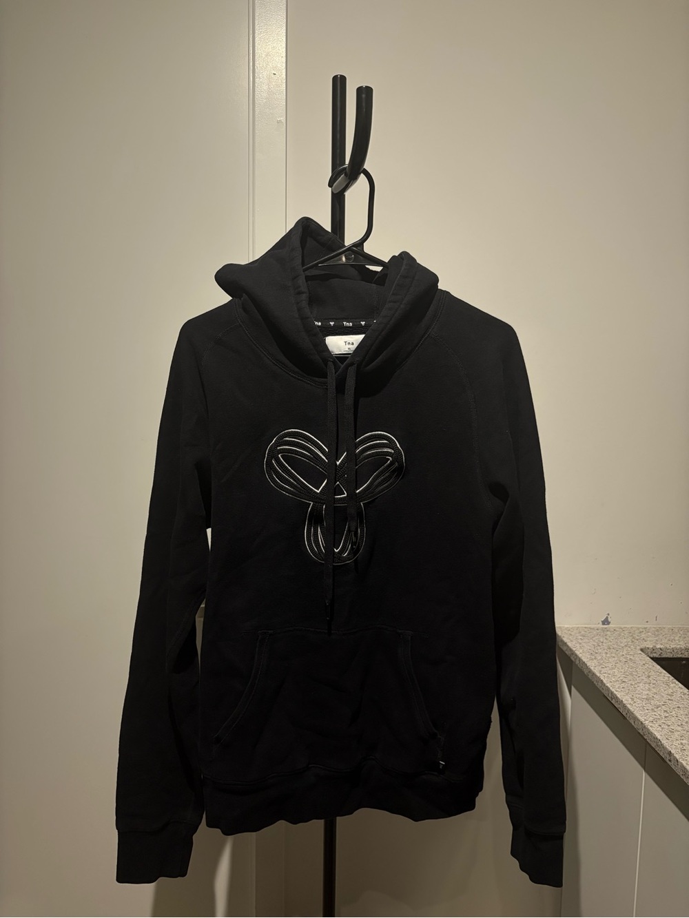 Women’s TNA Black Pullover Hoodie with Embroidered Logo
